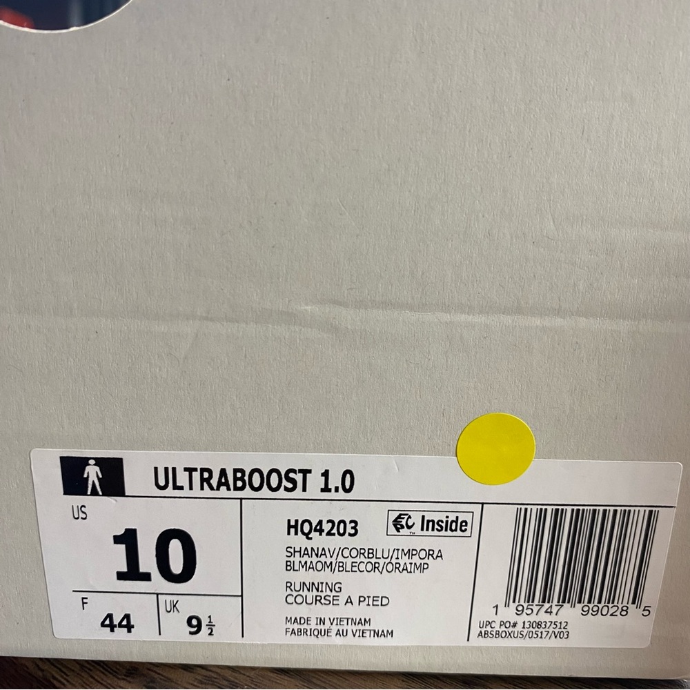 Adidas Ultraboost 1.0 Ultra Boost Shadow Navy Blue White HQ4203 Mens Size - Picture 9 of 10